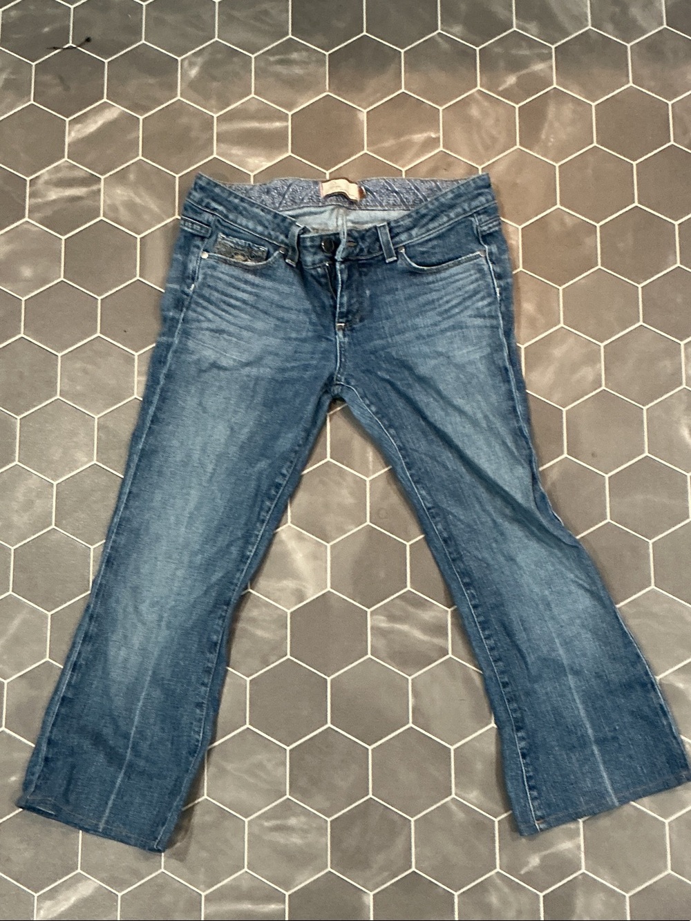 Classic Women's Blue Denim Jeans capris